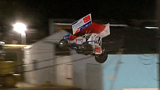 Sprint Car Flips Out of the Park
