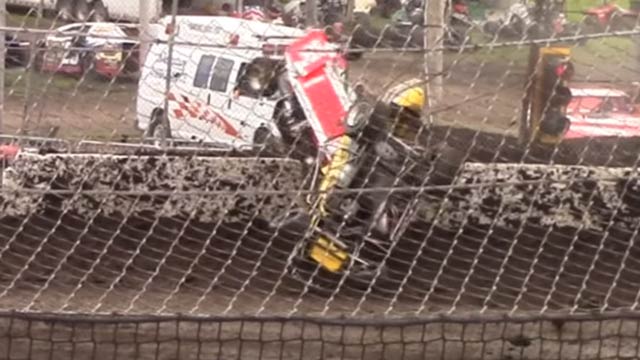 Macon Speedway Midget Crash