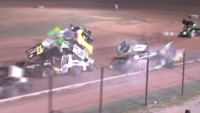 Wrecked Wednesday 15 Multi Sprint Car Flip in 2014 at Lawton Speedway