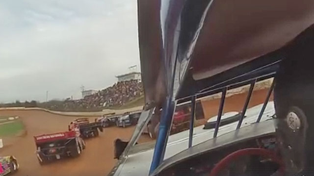 Late Model Flies Into Trees at 411 Motor Speedway