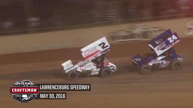 World of Outlaws Craftsman Sprint Cars Lawrenceburg Speedway Highlights